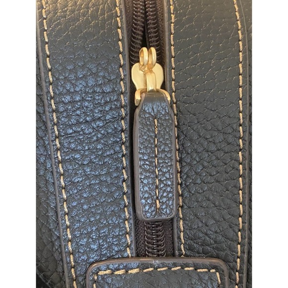 New BROOKS BROTHERS Pebbled Brown Leather Travel Luggage Weekend Bag w/ Lock&key - Picture 7 of 16